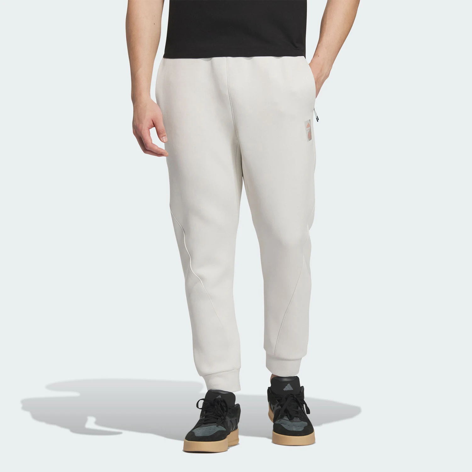 Adidas genuine Wuji series men's simple knitted breathable cropped pants JI8715