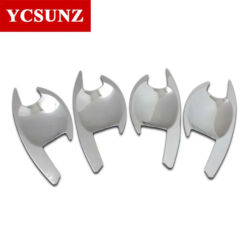 2016-2019 For Mitsubishi L200 Triton Accessories Chrome Door Handle Inserts Bowls For Mitsubishi L200 Triton Car 2020 2021