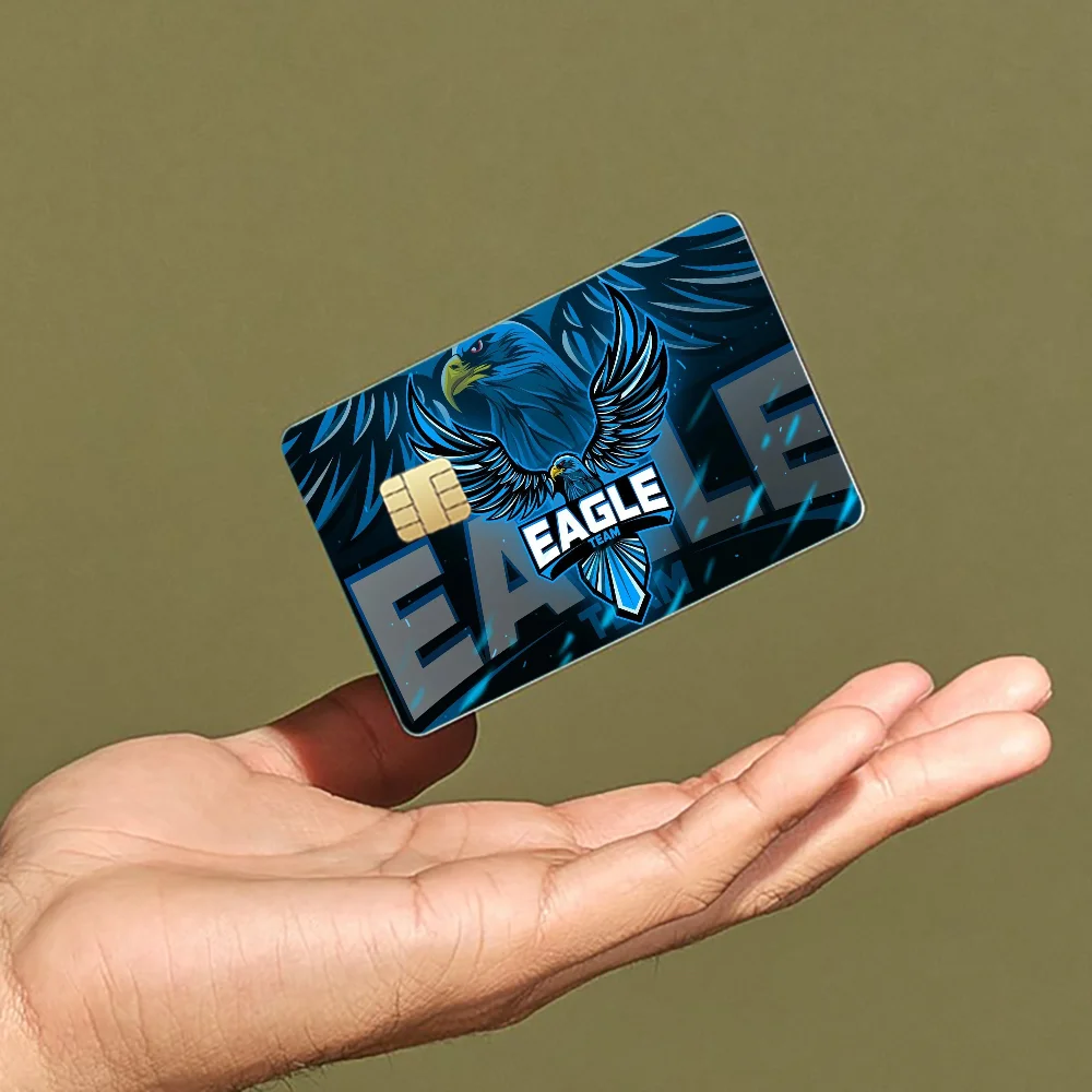 غطاء جلدي لفرقة إيجلز أنمي لبطاقة الائتمان وبطاقة الخصم البنك الأمامية #4