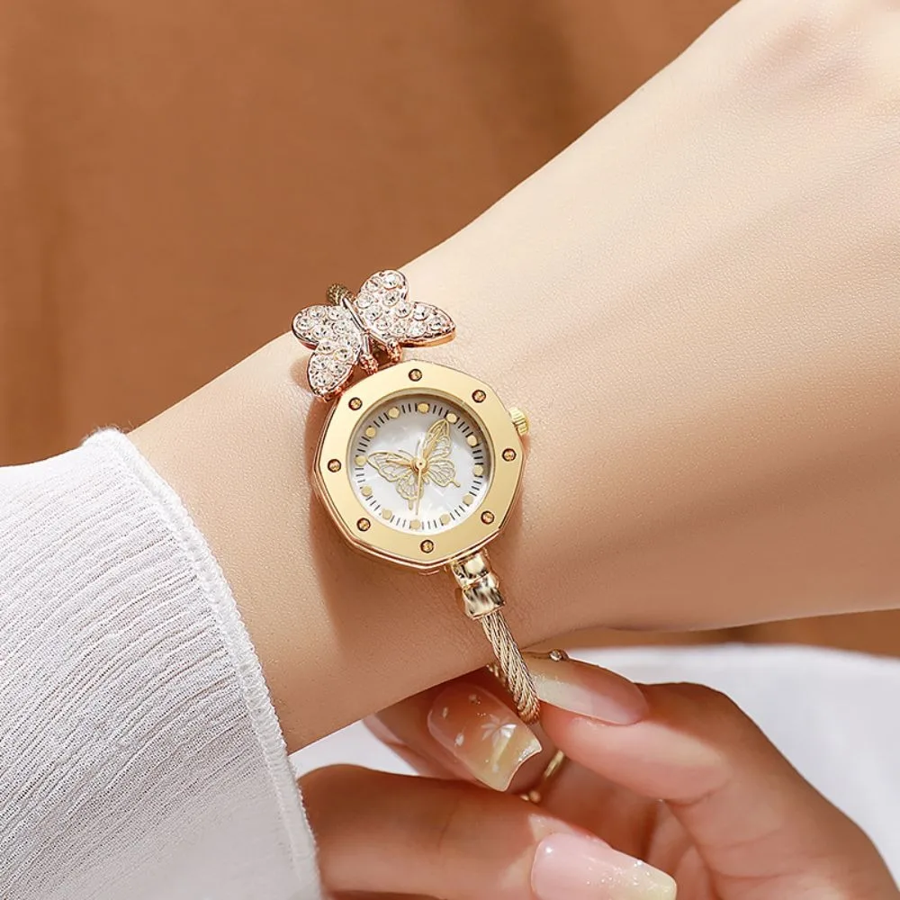 Exquisite Women's Bracelet Watch Vintage Luxury Women's Wrist Watch Adjustable Quartz Movement Vintage Female Clock Female