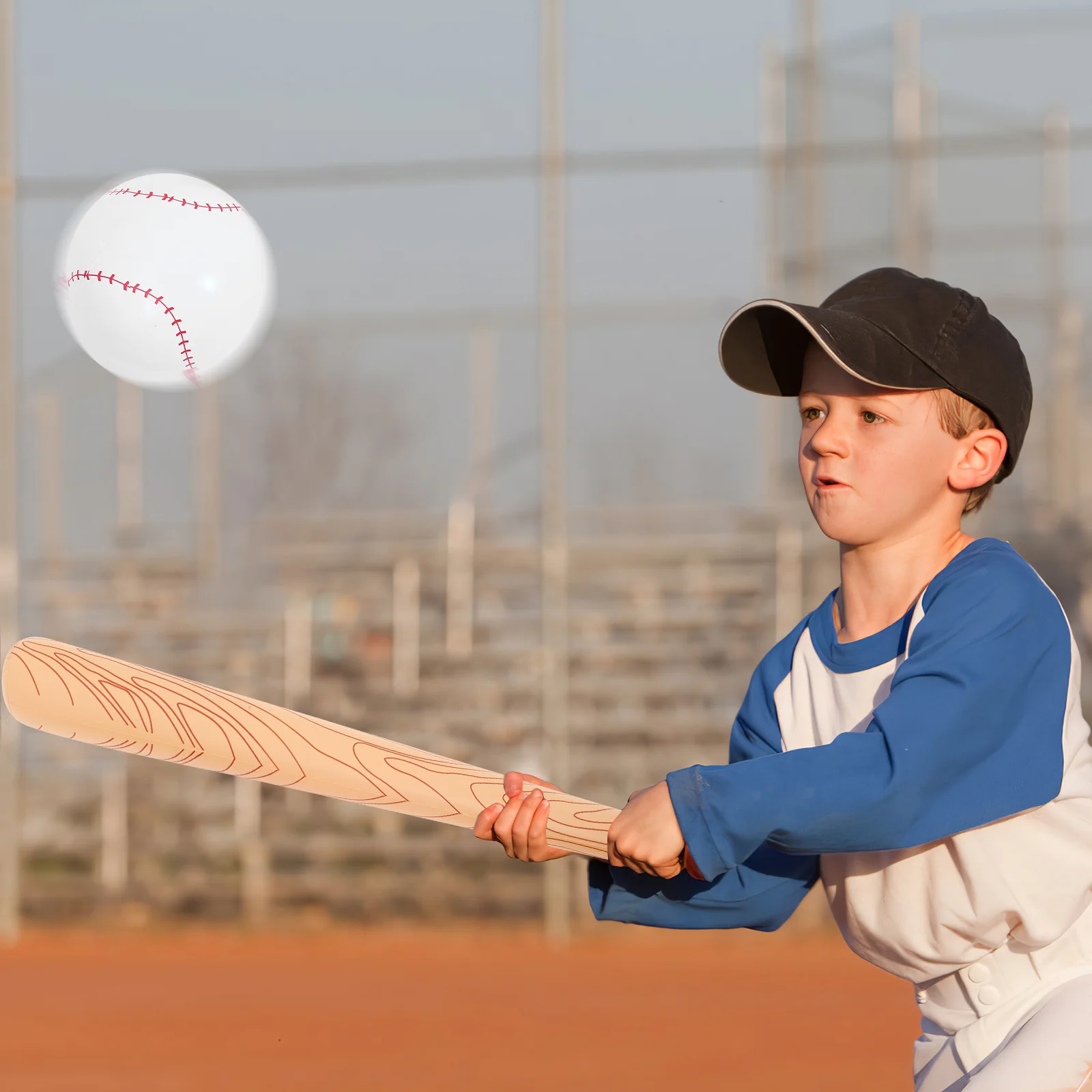 

Inflatable Baseball Toy Bat Cheer Stick Cheering Supplies Blow Sports Balls Toys