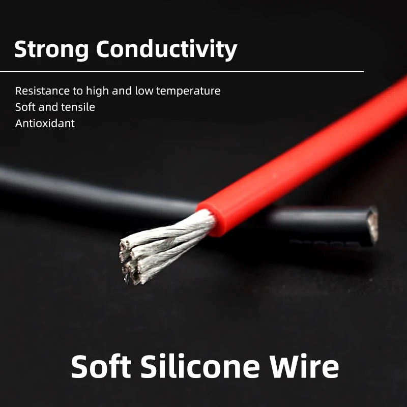سلك كابل سيليكون ناعم 9AWG 8AWG 7AWG 6AWG 5AWG 4AWG 2AWG 35mm2 مقاوم للحرارة 200 ° مقاومة البرد -60 ° #3