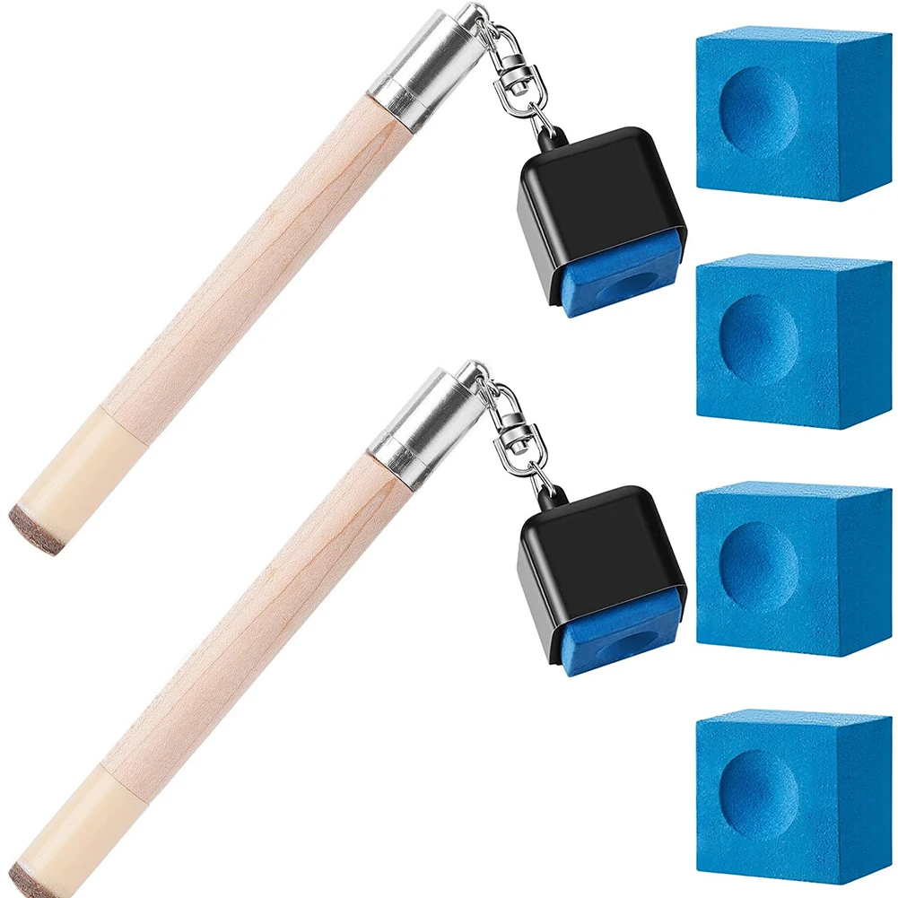 

2 In 1 Pocket Pool Billiard Chalk Holder with Cue Tip Pricker Tool Portable Design for Easy Cue Tip Conditioning 2 Pack