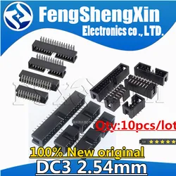 10pcs DC3 2.54mm horns socket Straight needle connector SMT 6P 8P 10P 12P 14P 16P 18P 20P 24P 26P 30P 34P 40p 50p 64p