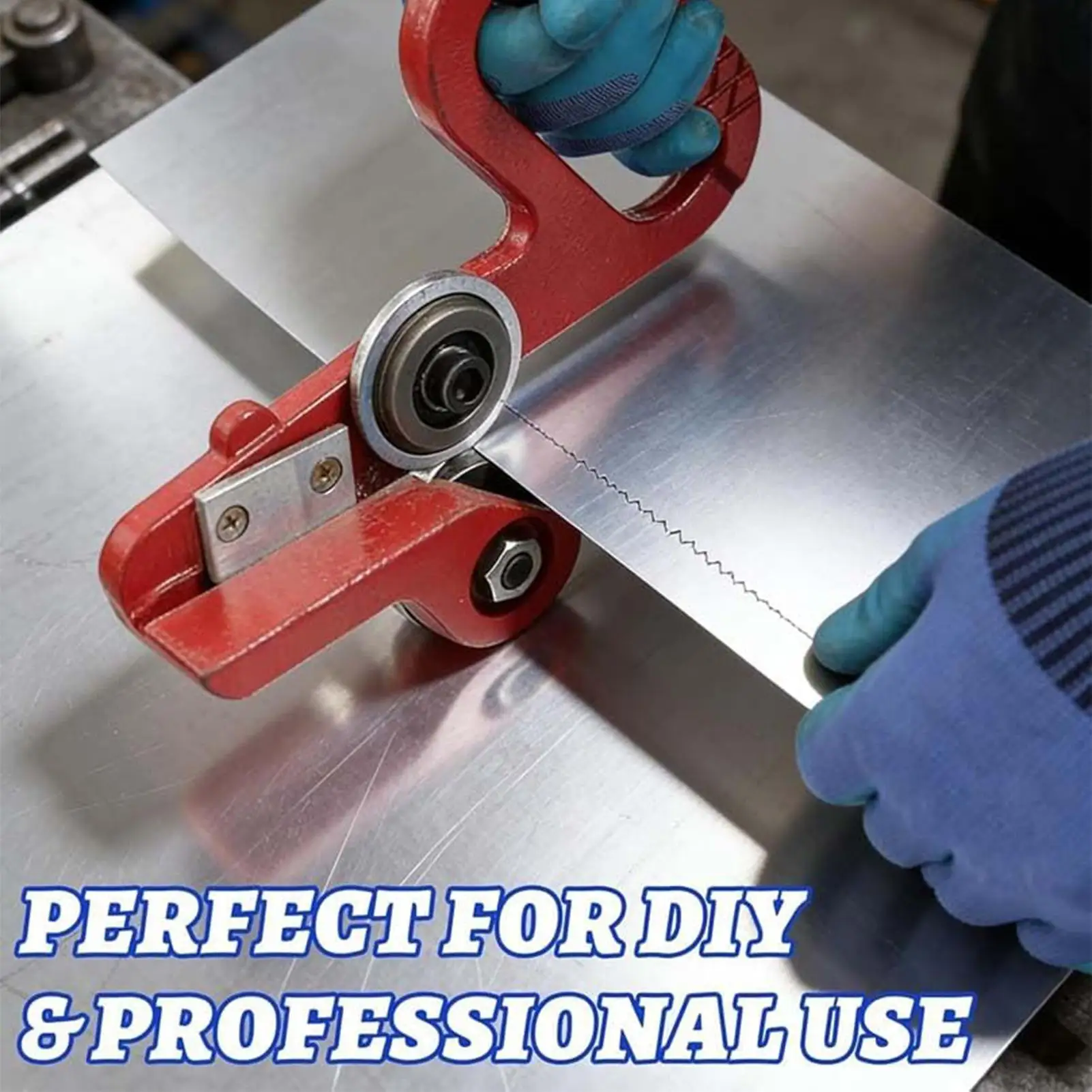 

Ручной резак для листового металла с регулируемым натяжением, усиленный, с двойным колесом, для резки стали, алюминия, жести, картона