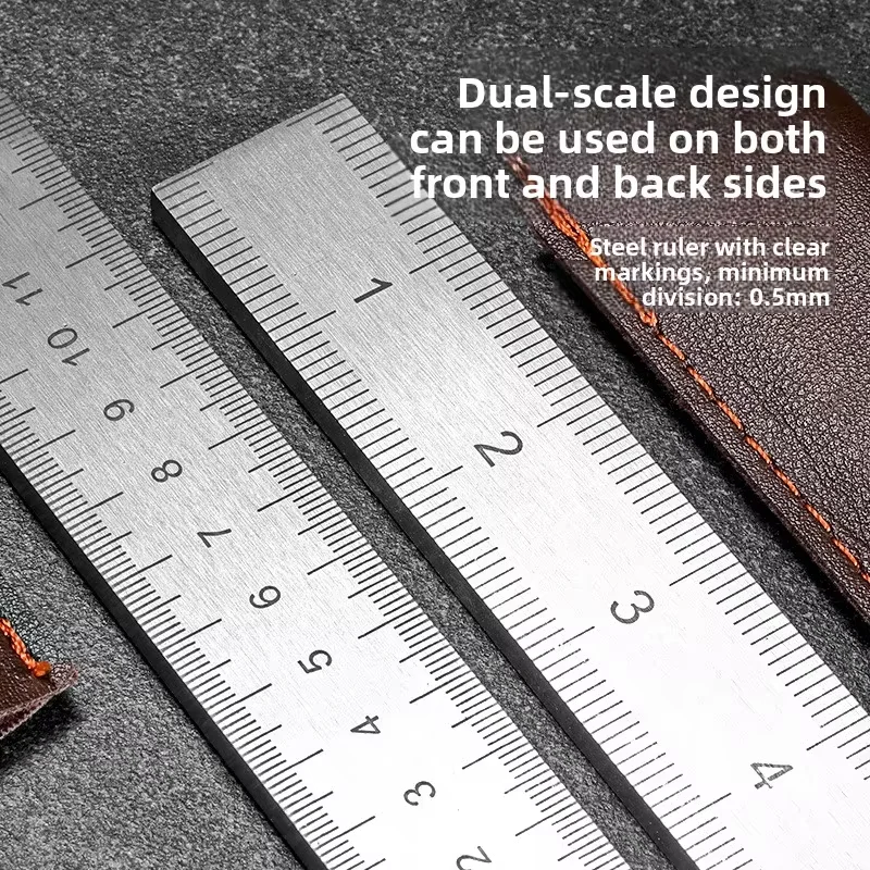 Durable Forged Thick Stainless Steel Ruler with High Hardness, Teaching Supply, Car Tool & Self Defense Gear