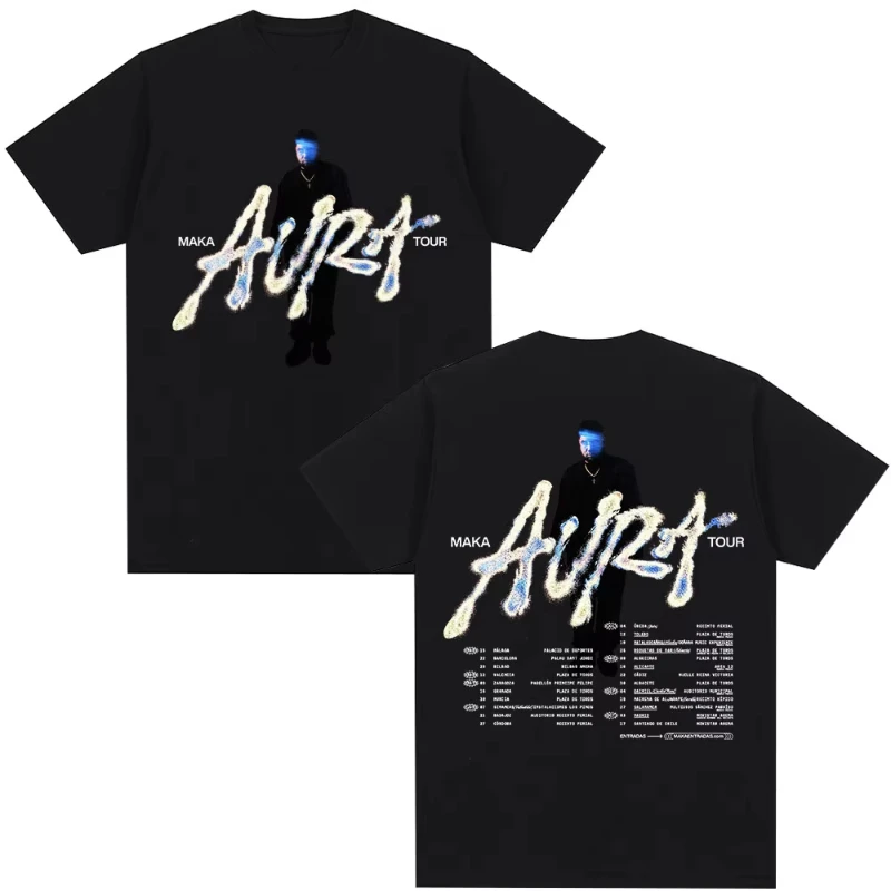 مغني الراب ماكا هالة 2025 جولة موسيقية ميرش تي شيرت الرجال النساء موضة تي شيرت تقليدي عادية القطن قصير الأكمام التي شيرت الشارع الشهير #1