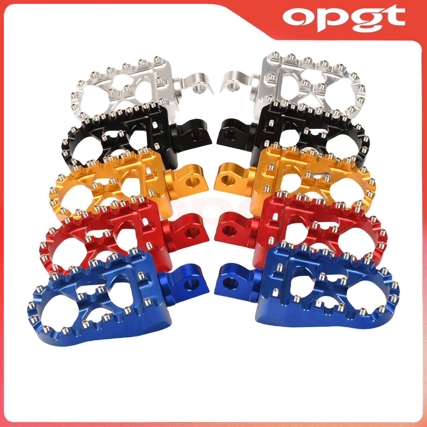 

OPGT Motorcycle CNC Wide Fat Footpegs 360° Roating Foot Pegs Bobber Chopper For Harley Dyna Fatboy Wide Glide Sportster Iron XL