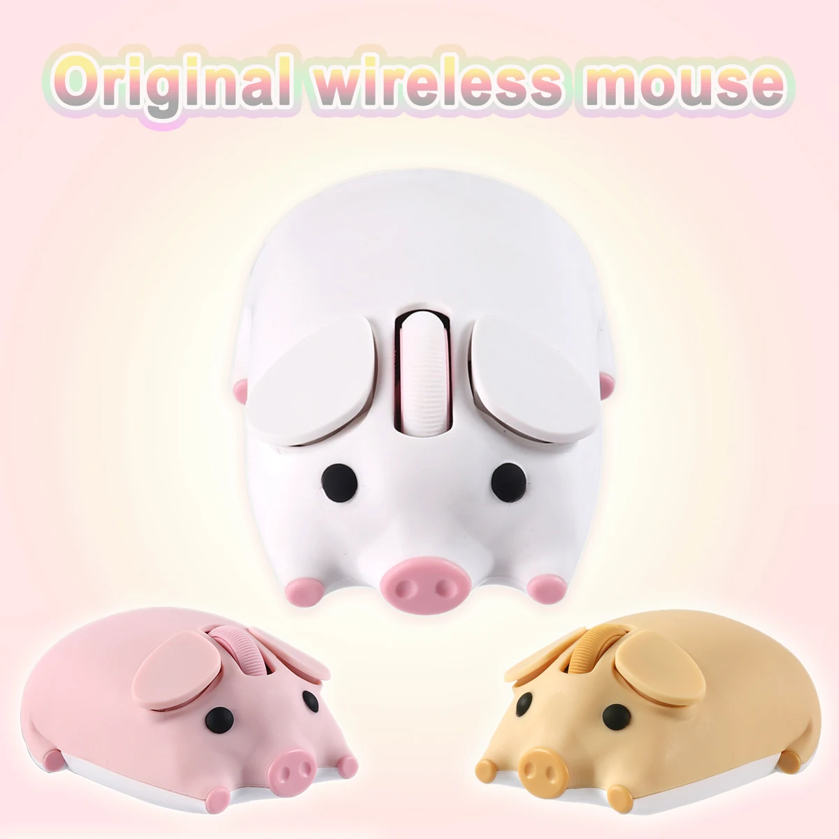 Original Cute Piggy Wireless Mouse Creative Dual-mode 2.4G Bluetooth Mause Ergonomic Optical Mice For PC Laptop Ipad Kid Gifts