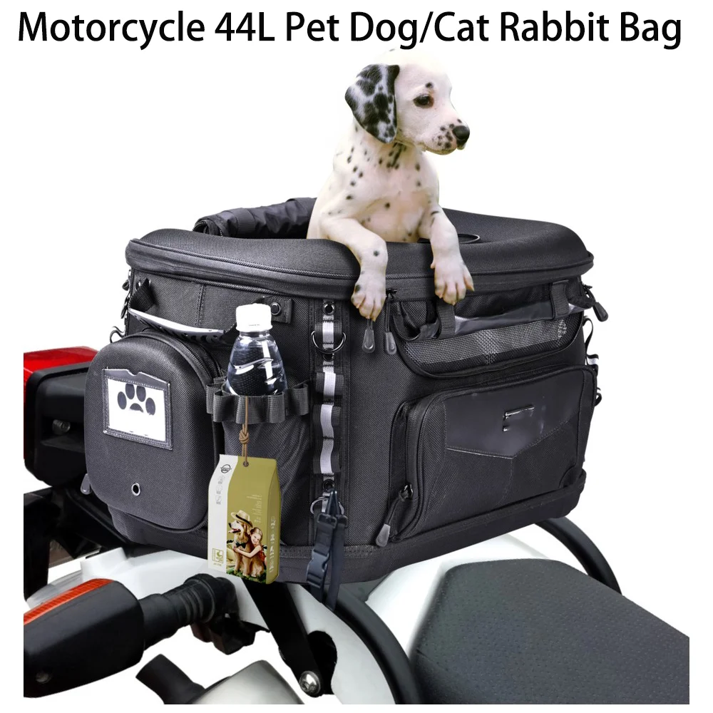 

Universal Black Motorcycle Big Dog Cat Pet Carrier Travel Passenger Seat Luggage Rack For Touring Trike YAMAHA Kawasaki 20Ibs