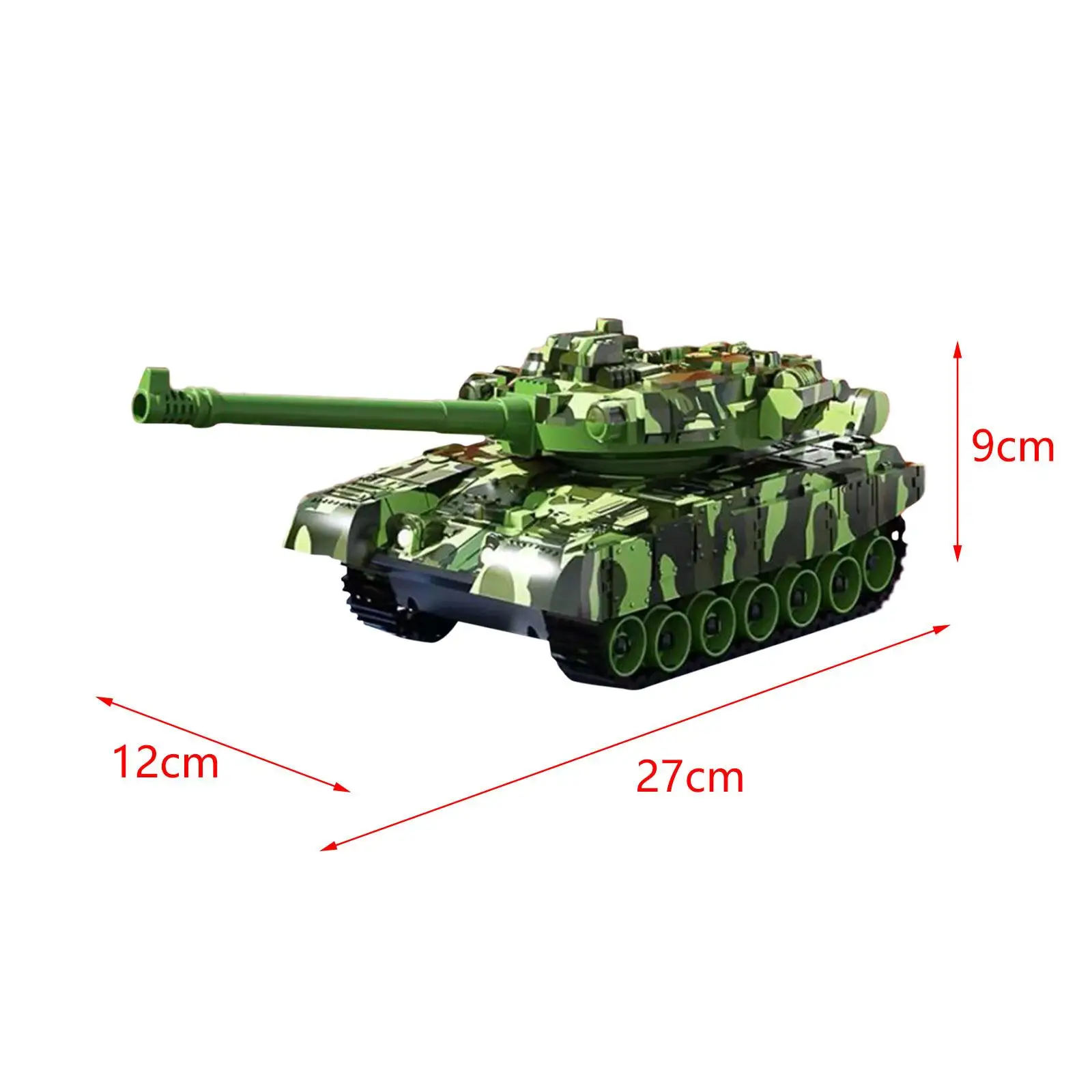 RC Battle Tank All Terrain RC Tank Rotating Turret Party Favor 360°Rotating Tank Model for Boys Girls Adults and Kids Children