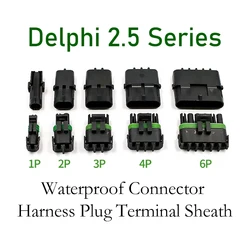 10 Sets Delphi GM Automobile Connector 2.5 Series Electric Waterproof Harness Plug Terminal 1/2/3/4/6P 12015792 12015793