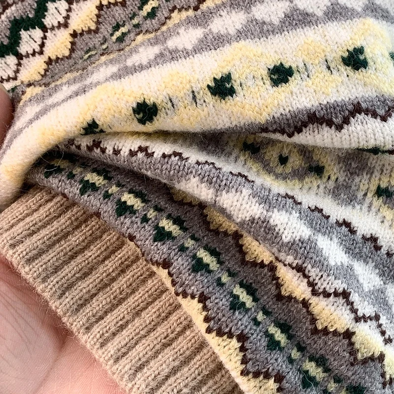 

Women's Loose Knitted V-Ne Stripe Sweater Vest Autumn Winter Slimming Base Layer Tank Top Single Wear Fce Lined