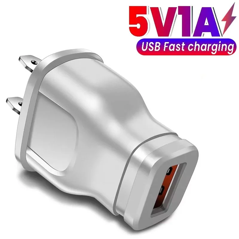 

5V 1A USB Charger Port Power Supply Charger US/EU Plug Power Adapter Wall Travel Charger Adapter For iPhone Huawei Xiaomi Phone