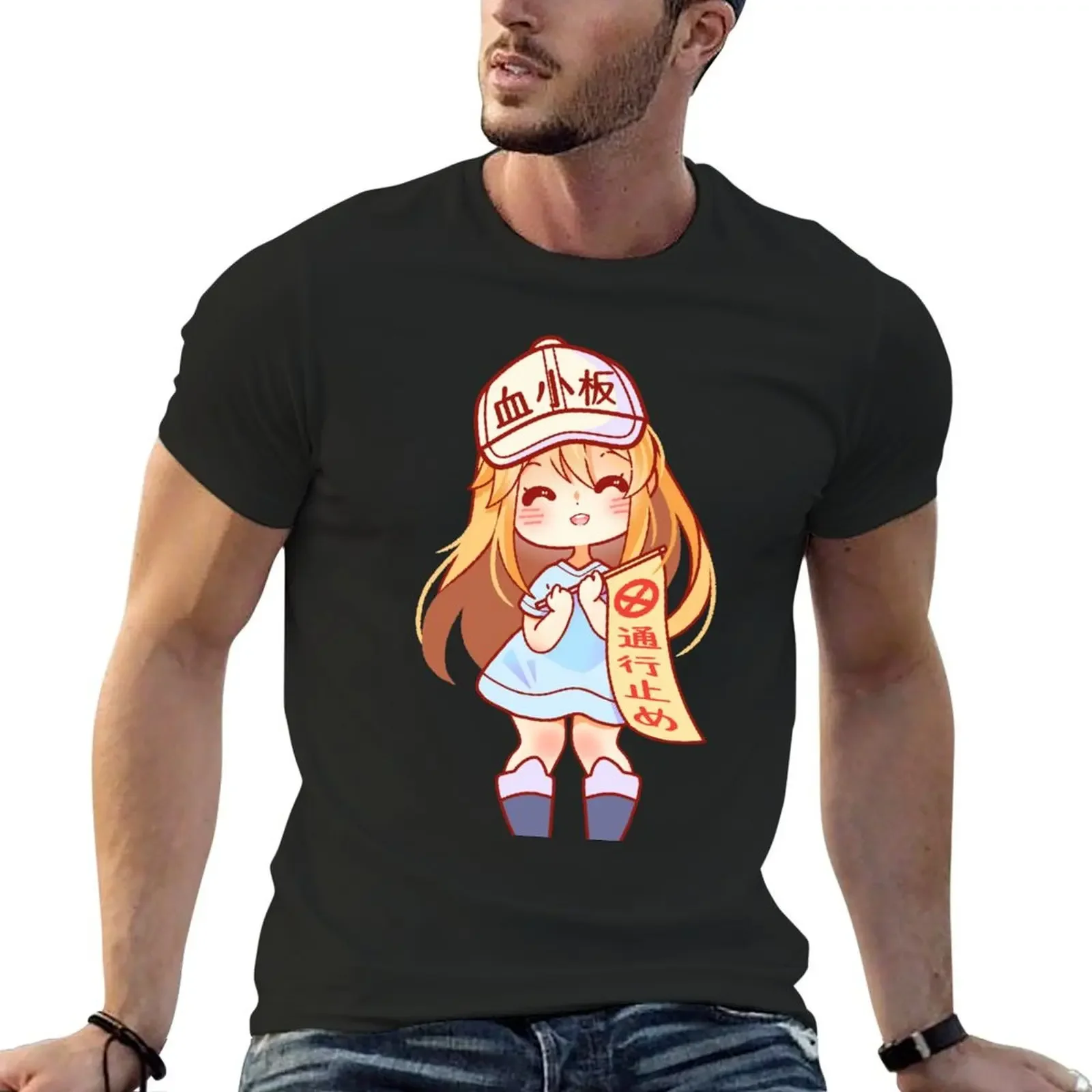 Platelet-chan T-Shirt for a boy vintage anime shirt anime stuff cute clothes men clothings