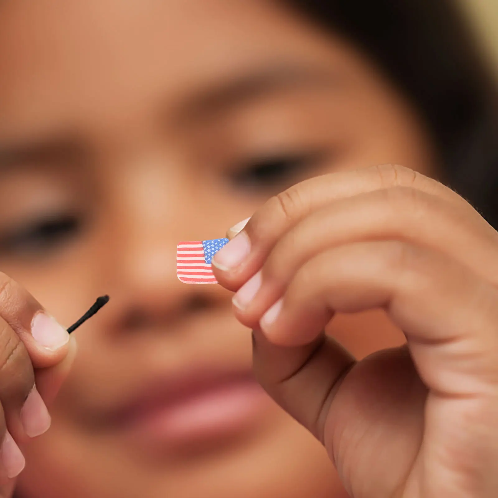 100 قطعة شريحة العلم فضفاضة الوطنية بوليمر كلاي ساحة خزر عازل DIY بها بنفسك مجوهرات سوار قلادة صنع العلم الأمريكي الحرفية #3