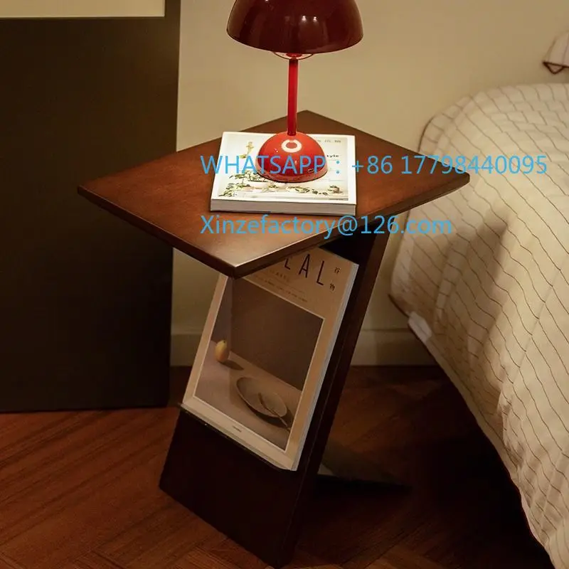 Restauração de estilo medieval sofá de madeira maciça mesa lateral armário de cabeceira pequena mesa de centro estante móvel quarto