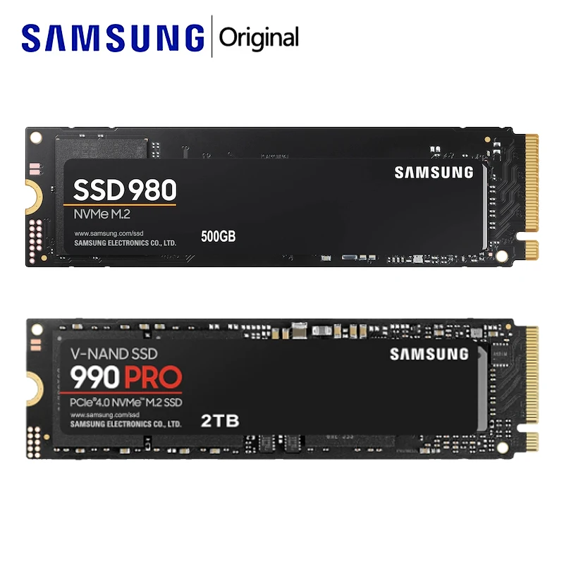 SAMSUNG M.2 SSD 980 990 Pro M2 1TB 2TB PCIe Gen 4.0 x4 NVMe ™   2.0 disco rigido 500G HDD disco 4T SSD a stato solido M.2 2280 per laptop