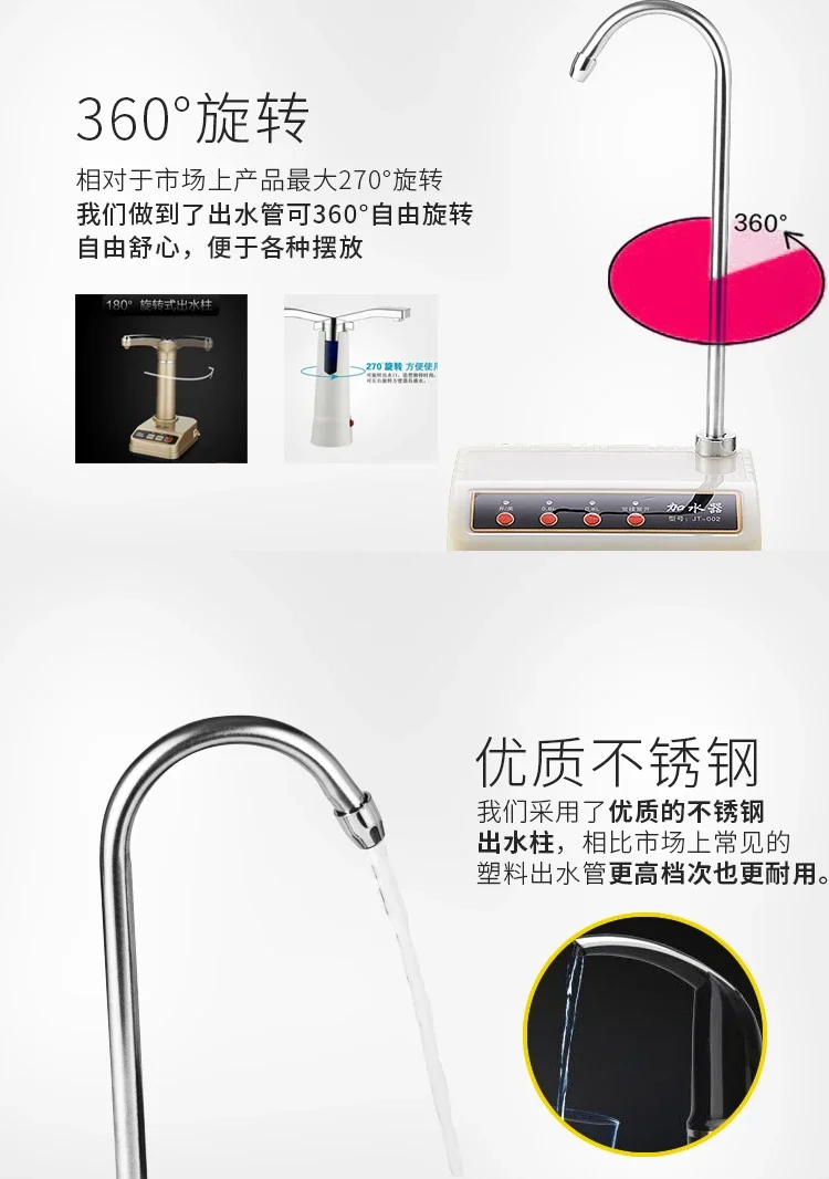 

Best Home Portable Desktop Electric Water Dispenser Bottle Barreled Gallon Pump USB Charging Automatic Drinking Water Machine Ke