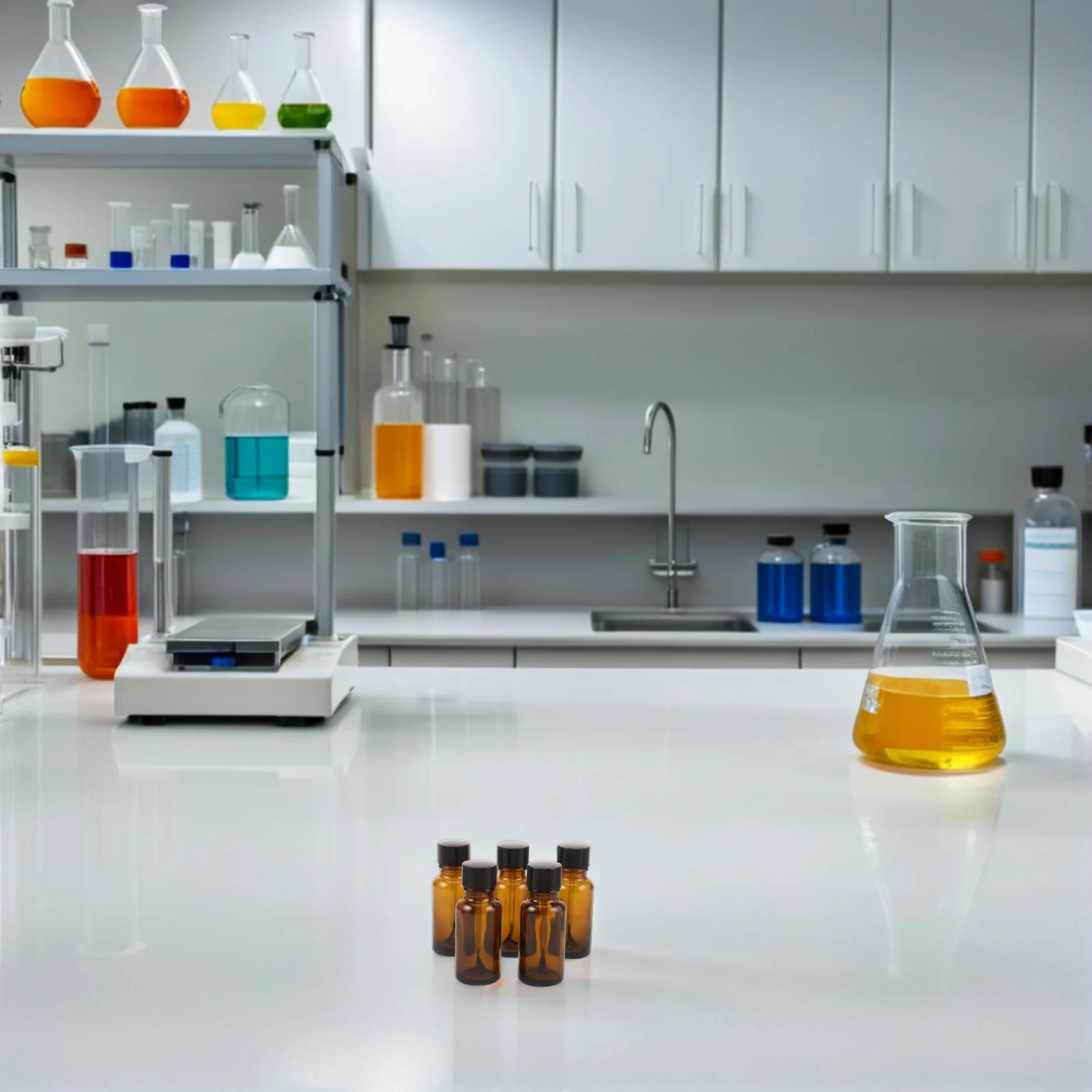 Bouteilles de vernis à ongles rechargeables en verre marron, joint sécurisé pour le stockage des liquides, conteneurs de beauté, huile essentielle, DIY, 20 pièces