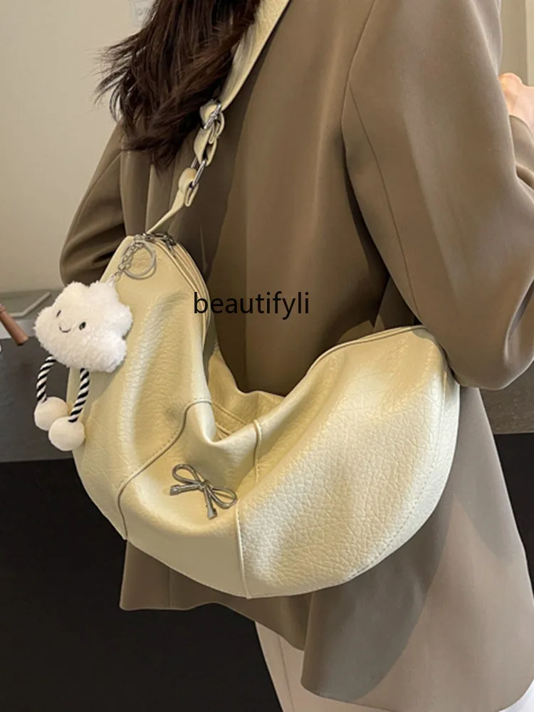 Fashion All-Match Underarm Dumpling Bag Korean Style Trendy Simplicity Shoulder Bag Summer Niche Messenger Bag