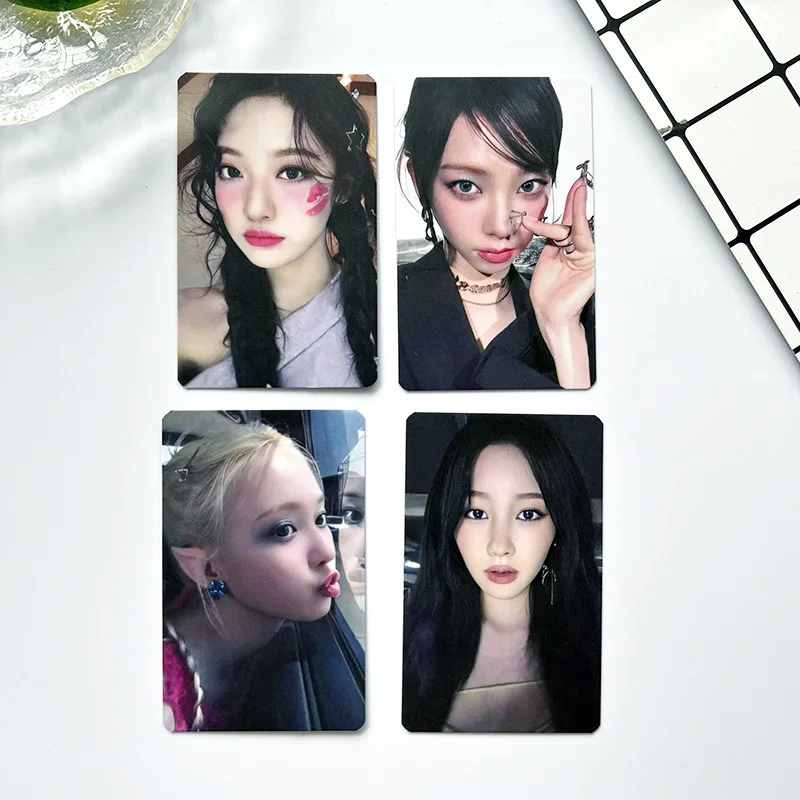 Kpop Idols NingNing Karina Photocard Korean Style Special Card Double Sides Matte Film LOMO Card Winter Giselle Fans Collection image 4