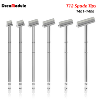 T12 Soldering Iron Tip 140mm Spatula Model 1401/1406 Rapid Heating T12 Replacement Electric Soldering Iron Tips Welding Tools