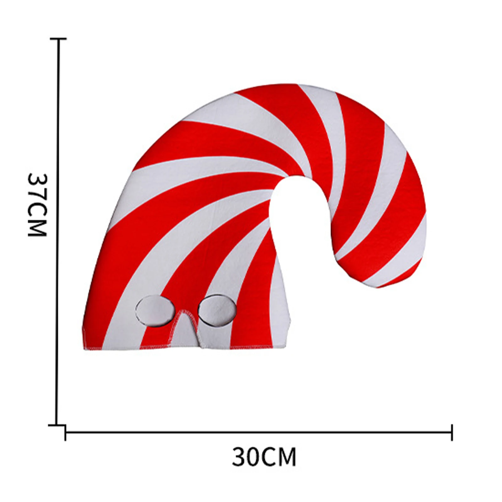 Candy Cane Striped Hat Funny Christmas Headwear Face Cover Elf Hat for Xmas Parties Stage Performance