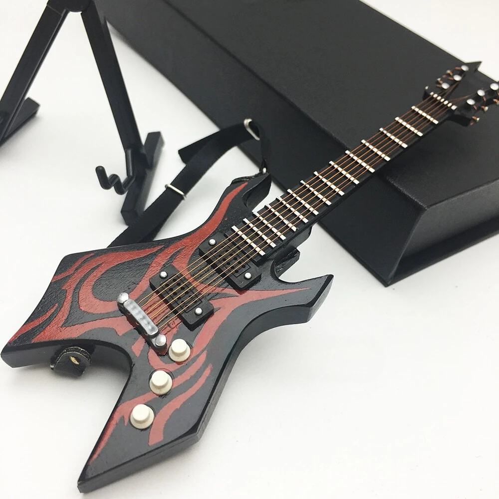 

1/6 Scale Special Shaped Electric Guitar Model Metal Rock Fit 12” Movable Doll 18cm
