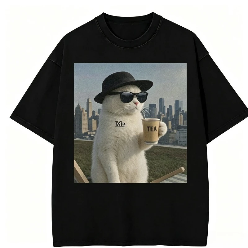 

2026 Men's and Women's Casual Cotton Top Summer Print Cute Print Fun Personality Design Short Sleeve T-Shirt Versatile