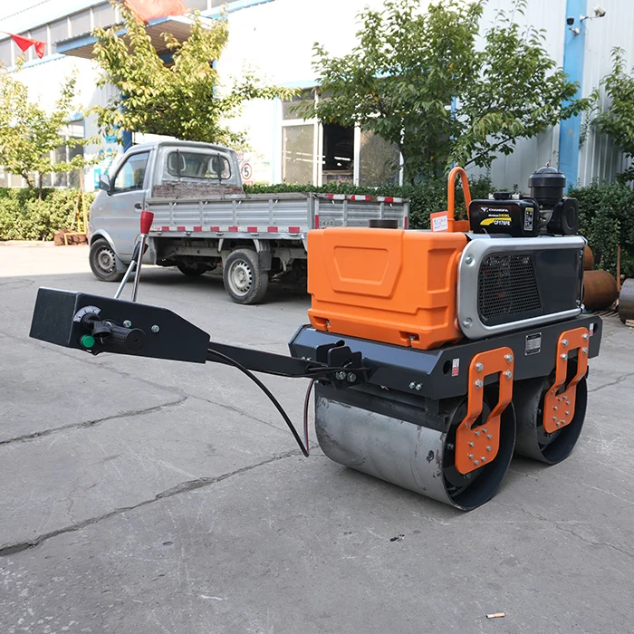 Doppeltrommel Walk Behind Fußgänger 550 kg Vibrationsrollerverdichter