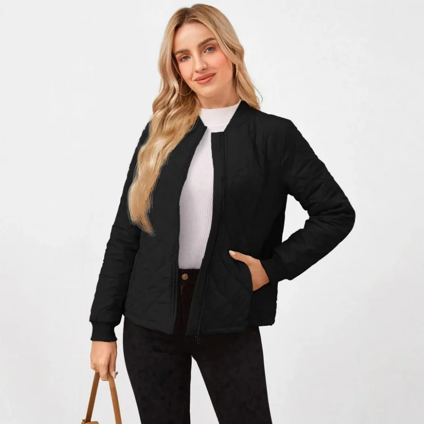 

Новинка 2025 года, женское хлопковое пальто, стеганая повседневная женская теплая куртка с длинными рукавами