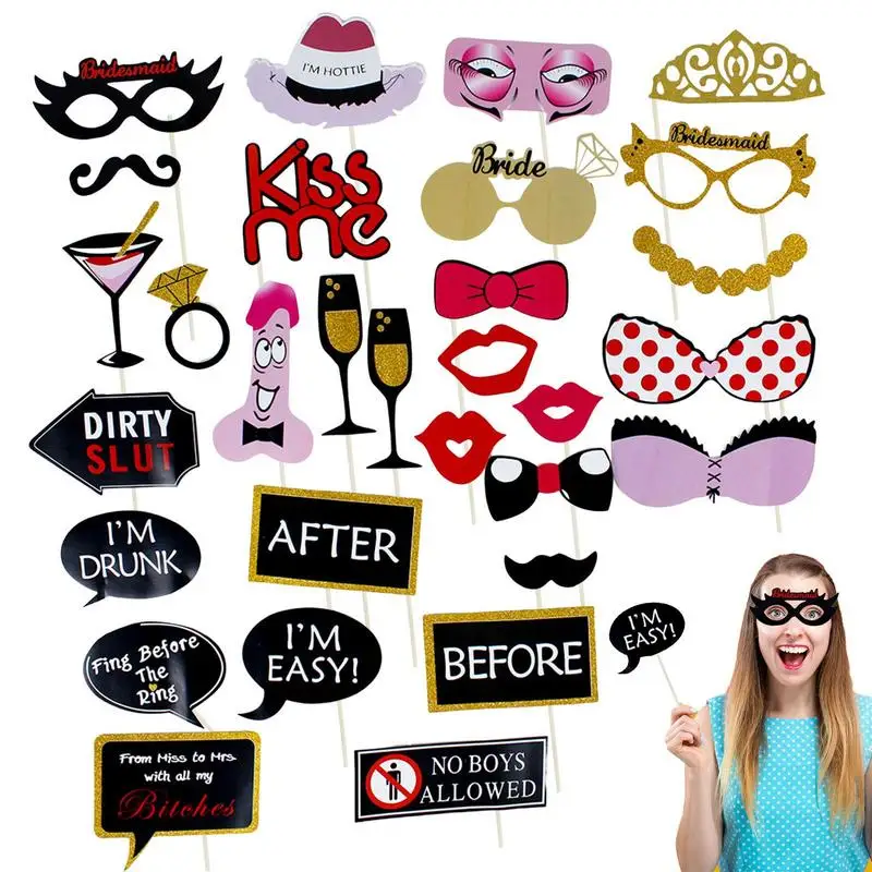 Holiday Party Photo Props Funny Handheld Photoshoot Props Cute Party Supplies For Party Decoration Portable Photo Booth Props