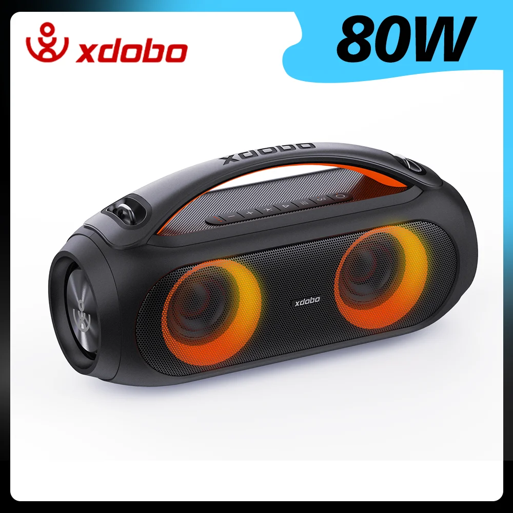 Outdoor Stage Super Bass 80W XDOBO Bluetooth Speaker Wireless Subwoofer 10400mAh Power Bank Function Portable Travel Music Box