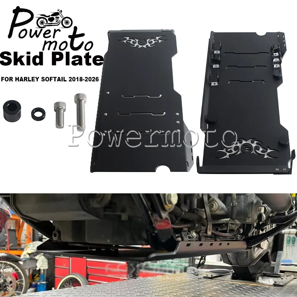 Aluminium Motorcycle Engine Skid Plate Chassis Protection Cover For Harley Softail Breakout FXBR FXBRS Fat Bob FXFB FXFBS FXLRS