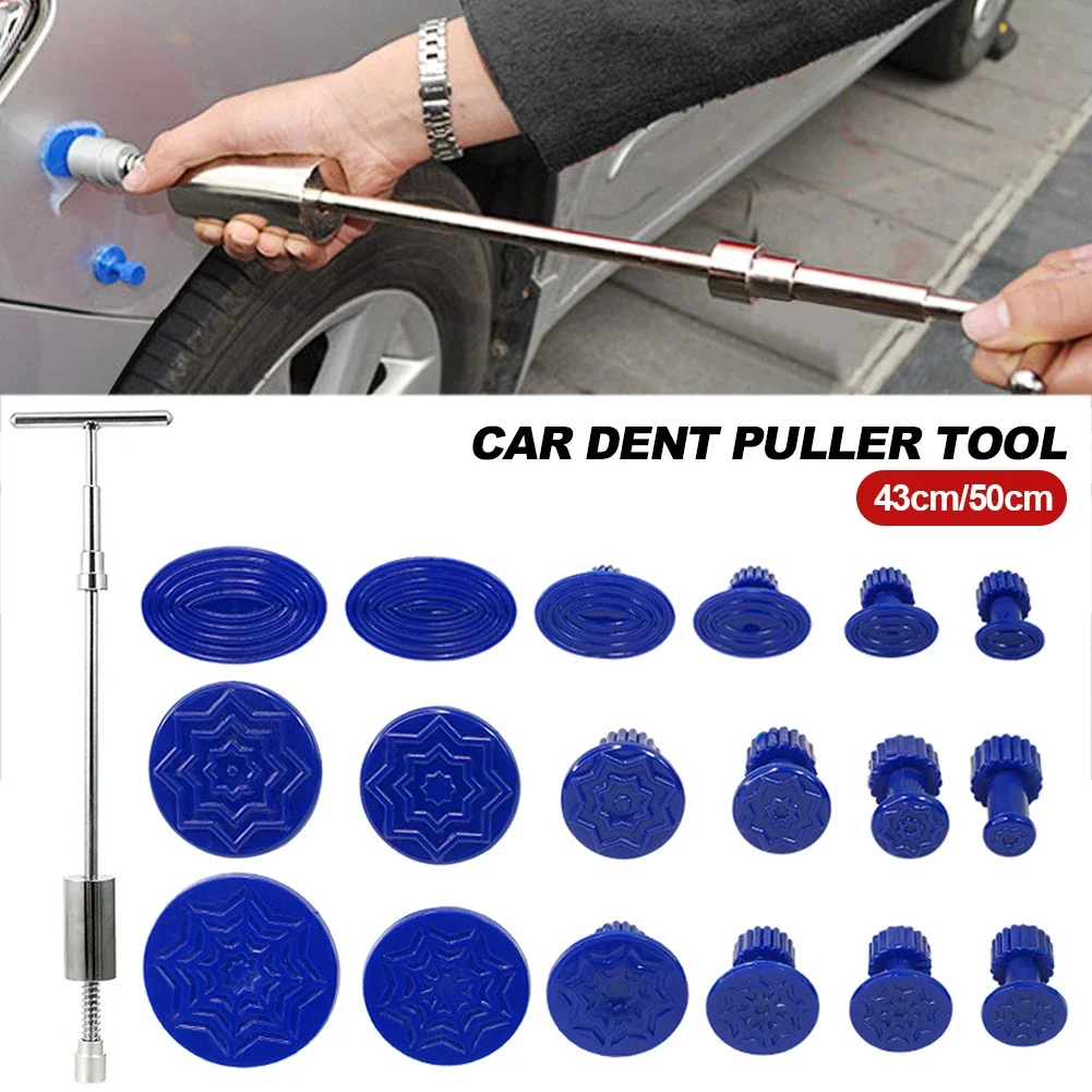 Car Dent Repair Tools Auto Meta Body Repair Dent Puller Tool Kit Slide Hammer Reverse Hammer Glue +18pcs Glue Puller 50cm 43cm