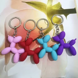 New Fashion Stereo Cute Balloon Dog Keychain Key ring Creative Cartoon Mobile Phone Bag Car Pendant Fun Keychain