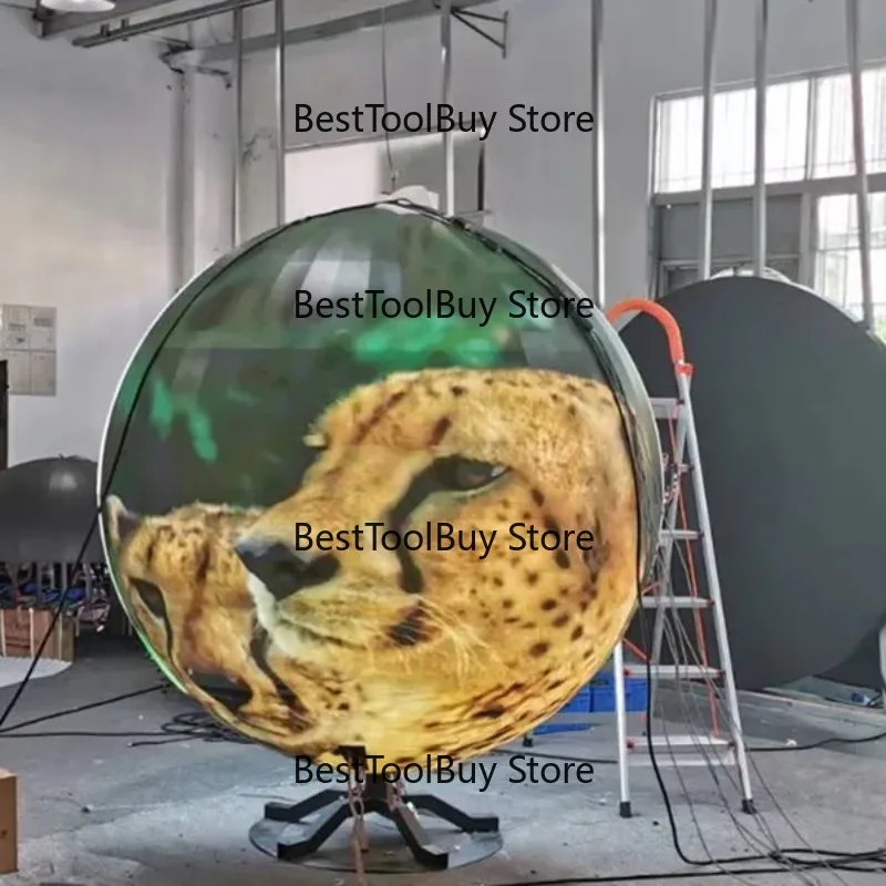 

Disco Ball with Base Light Emitting Diode Lights Disco Mirror Ball Party Nightclub Bar Decoration