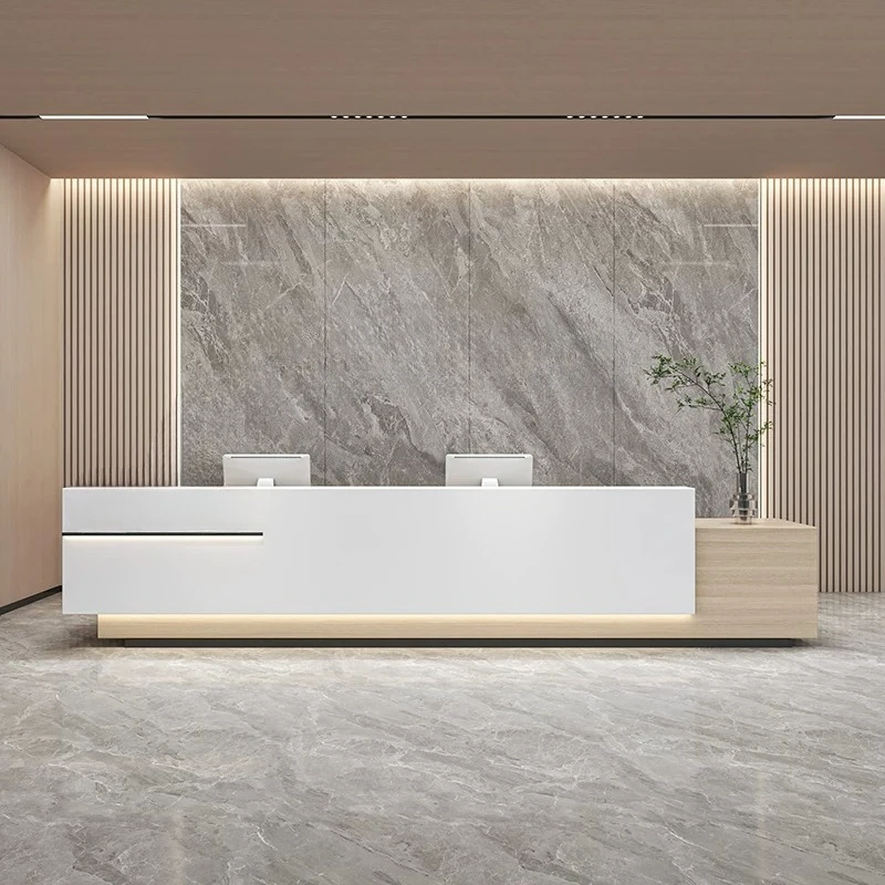 Aesthetic Minimalist Reception Desks Modern Unique Beauty Luxury Reception Desks Design Organizers Mostrador Office Furniture