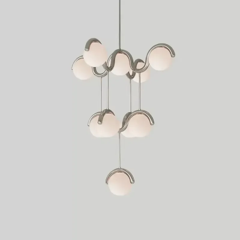 American Retro All Copper Chandelier for French Cream Country Villa Living Room Designer Home Decoration Lighting Fixture