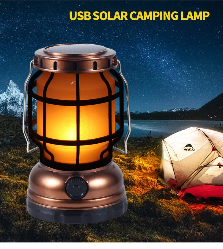 

ZK20 Portable Camping Lanterns Solar Rechargeable Light Waterproof Emergency Hanging Lighting Yard Decor Solar Powered Lamps ﻿