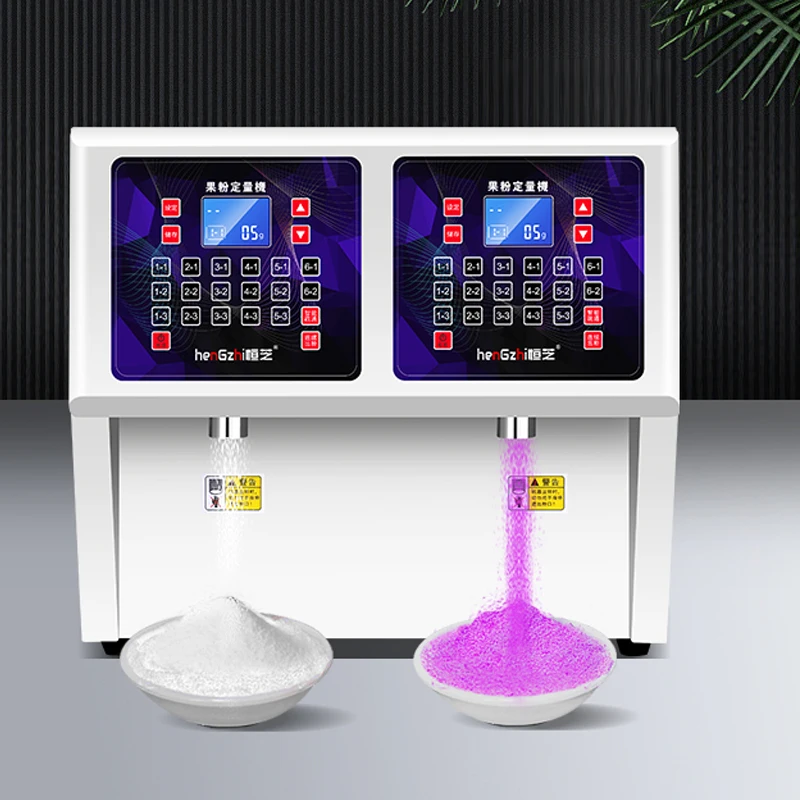 Máquina inteligente de quantizer de pó 7L, cabeça dupla, fabricante de chá Boba, condição nova