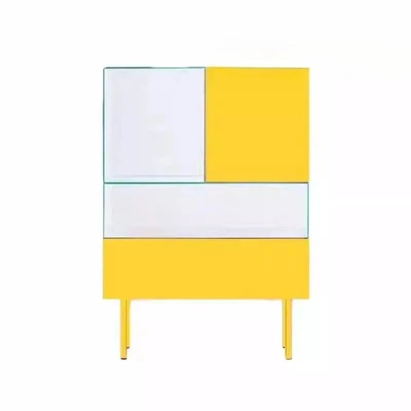 

Restaurant household light luxury glass dining side storage side cabinet villa storage entrance cabinet can be customized