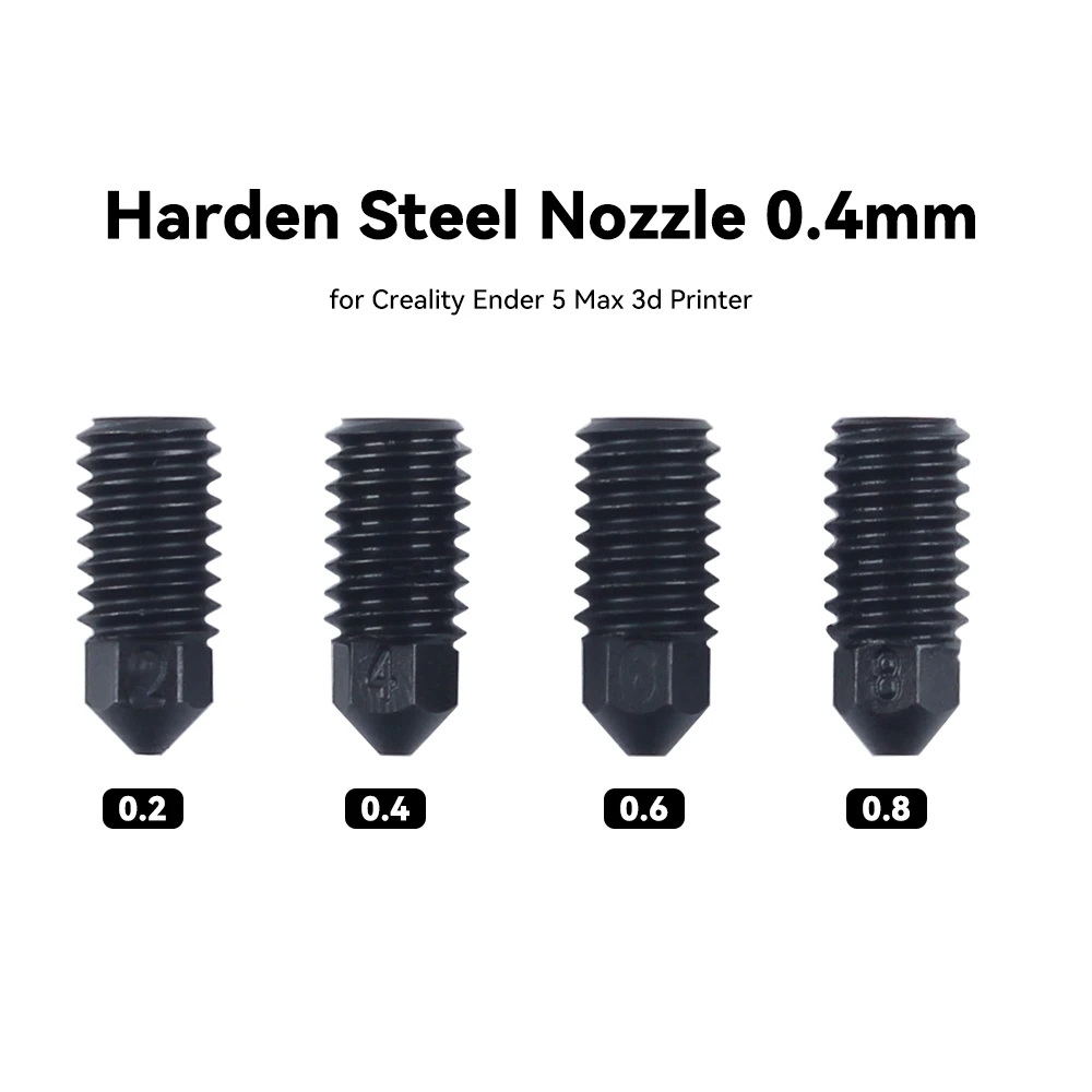 

Насадки Toaiot Hotend для сопла из закаленной стали Creality Ender 5 Max 0,2 0,4 0,6 0,8 мм 450 ℃ Экструдер Harden для Ender5 MAX