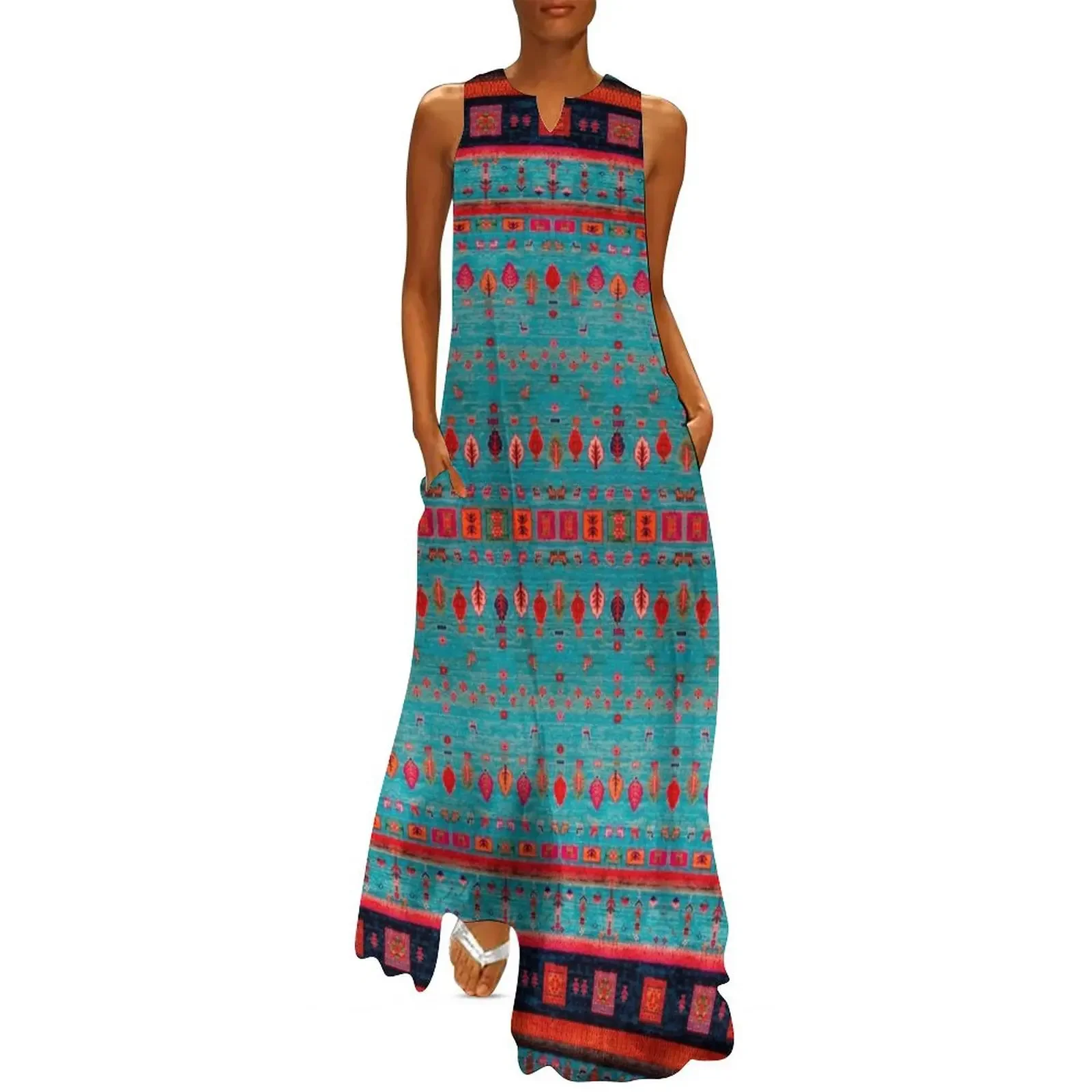 

Epic Traditional Moroccan Calm Blue Artwork by ARTERESTING Long Dress loose women's dress dress for woman for girls