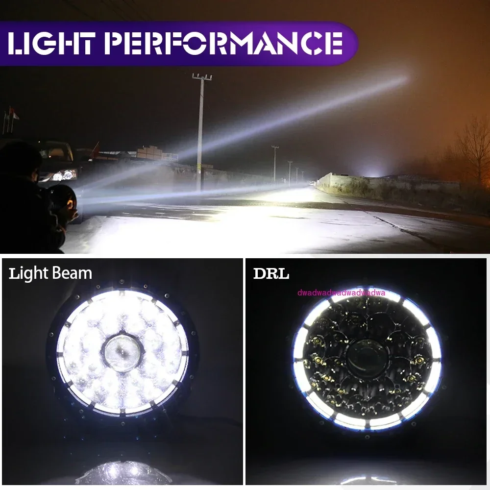 High Power Combo Beam DRL  Auto Car Work Lights Marine Boat Offroad Spotlight 9