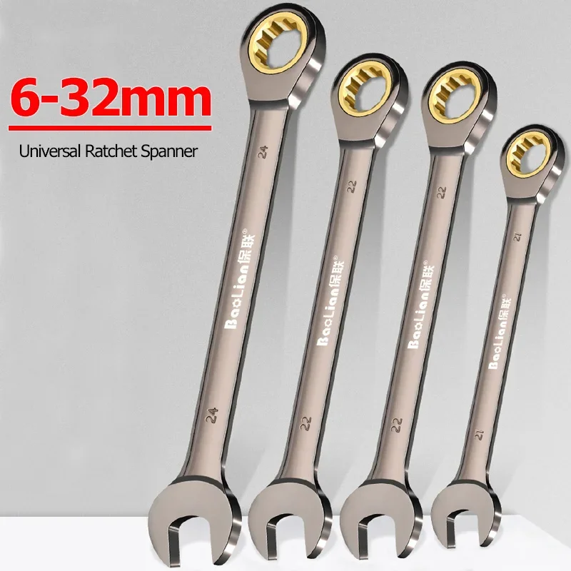 6-32mm Universal Torx Wrench Adjustable Torque 72-tooth Ratchet Spanner for Bicycle Motorcycle Car Repair Tools Mechanical Tool