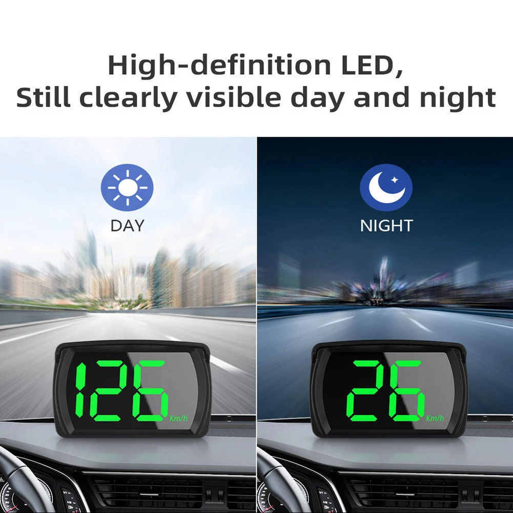 Universal Car HUD Display GPS KMH MPH HUD Digital Speedometer Head Up Display Car Electronics Accessories Plug and Play Big Font