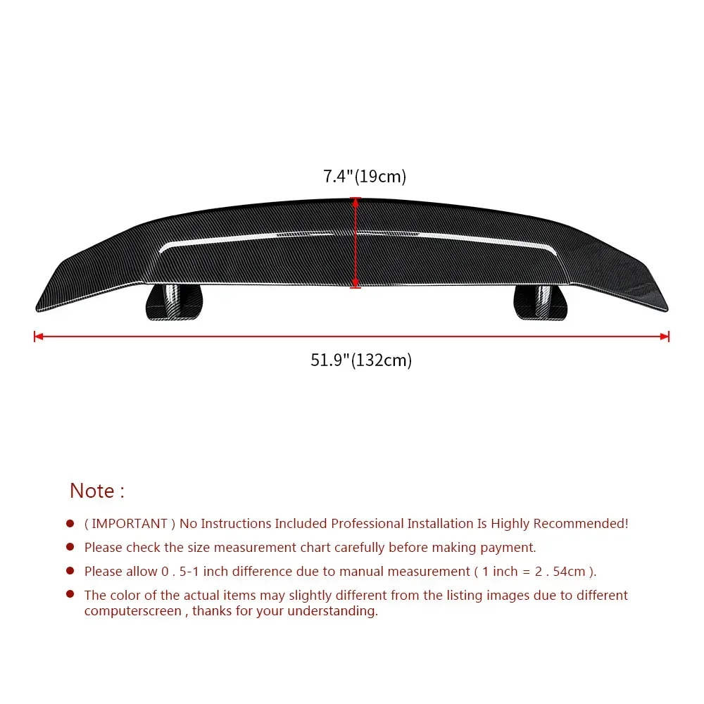 Universal For BMW Honda Cruze Toyota Car Accessories Sedan Rear Hatchback Spoiler 3D Auto Trunk Wing Tuning Racing Car Spoiler