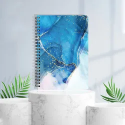 Cuaderno de marmoleado A5 con 80 hojas de papel de línea para estudiantes, suministros de oficina, estilo Ins